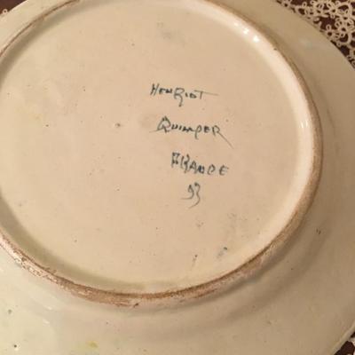 Quimper provincil plate France