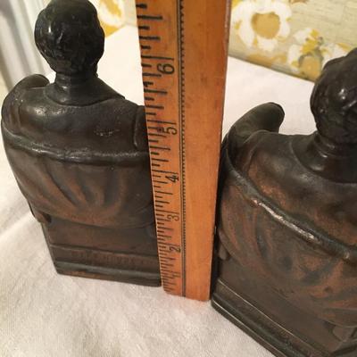 Vintage Abraham Lincoln cast iron bookends