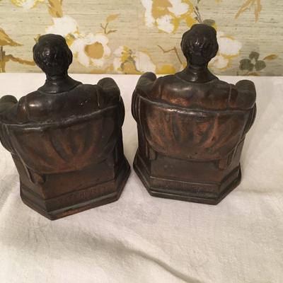 Vintage Abraham Lincoln cast iron bookends