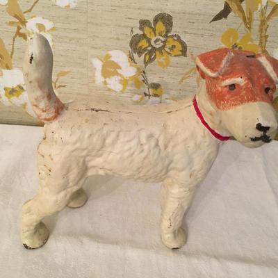vintage cast iron terrier doorstop