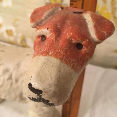 vintage cast iron terrier doorstop