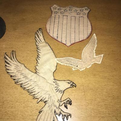Vintage cloth backed patches