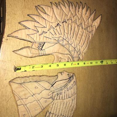 Pair of native american cloth patches