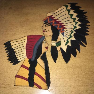 Pair of native american cloth patches