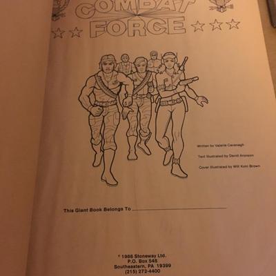 vintage combat force coloring book
