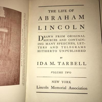 2 volumes Life of A. Lincoln