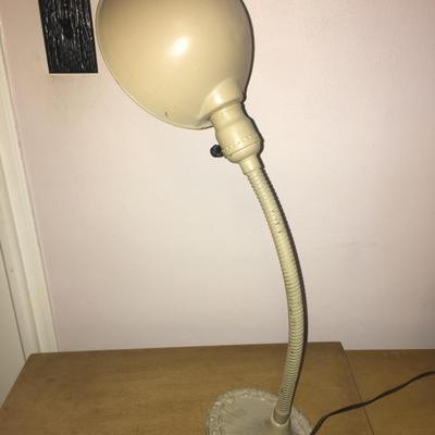 vintage industrial metal gooseneck desk lamp