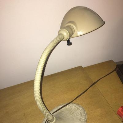 vintage industrial metal gooseneck desk lamp
