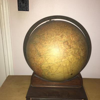Replogle 12 inch Library Globe plus plus atlas book