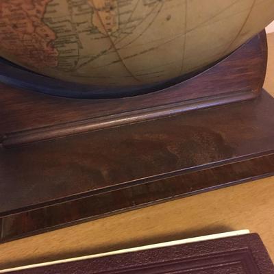 Replogle 12 inch Library Globe plus plus atlas book
