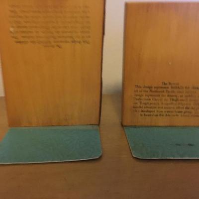 Painted Northwest Indian Beaver bookends