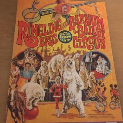 Vintage circus program with poster