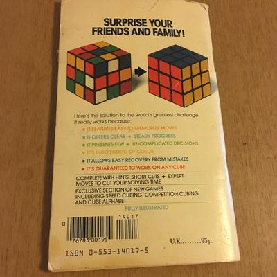 Paperback Rubiks solving book