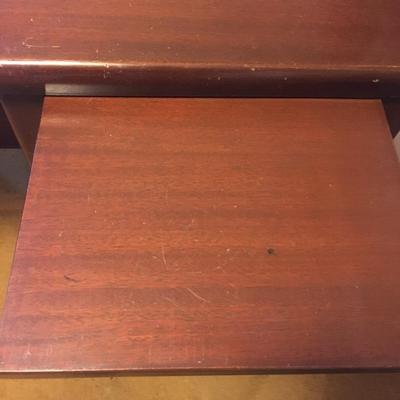 Rare Original Art Deco Office Mid Century Modern Desk Glass Arch Top