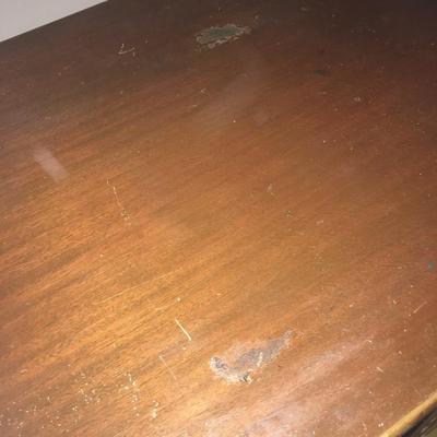 Rare Original Art Deco Office Mid Century Modern Desk Glass Arch Top
