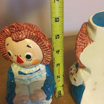 1970's Raggedy Ann and Andy bookends
