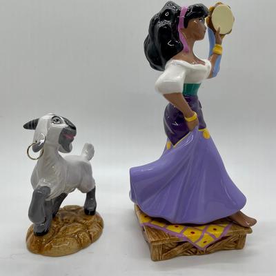 Disney Hunchback of Notre Dame Esmeralda & Djali the Goat Ceramic Figurine