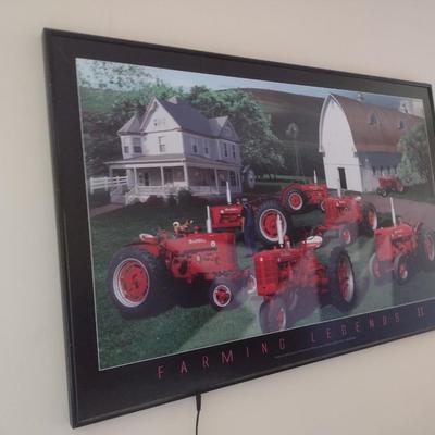 Large Framed Farmall Farming Legends II Light-Up Poster