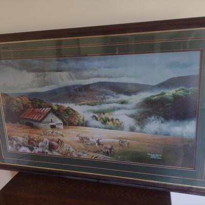 Large Framed Print 'Field of Dreams- Psalms 24:1' by Spencer Williams