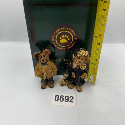 Boydâ€™s bear-Bailey and Matthew ornaments