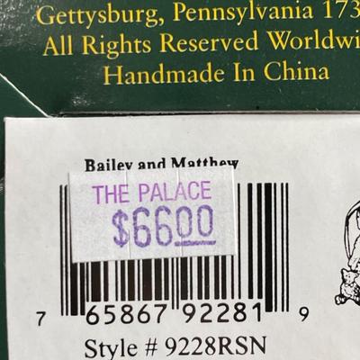 Boydâ€™s bear-Bailey and Matthew ornaments