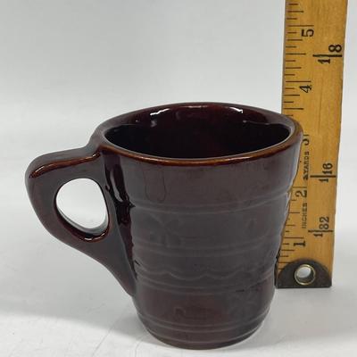 3 Mar-crest Daisy & Dot Pottery Stoneware Brown Mugs Coffee Cup USA