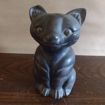 Antique Cast Iron Alley Cat Statuette