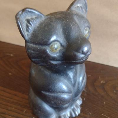 Antique Cast Iron Alley Cat Statuette