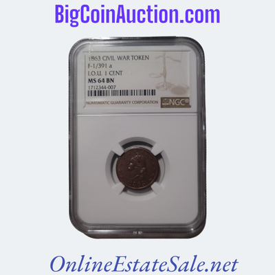 1863 CIVIL WAR TOKEN