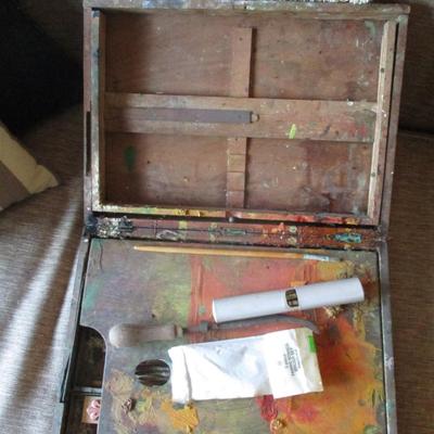 Artist's Wooden Storage Box - B