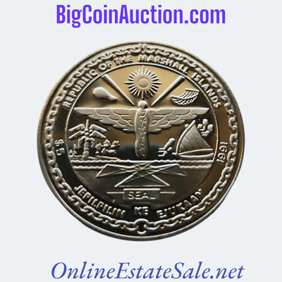 1991 Marshall Islands $5 Space shuttle Colombia (MS65+)