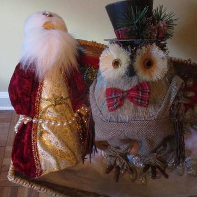 Christmas Santa & Owl - F
