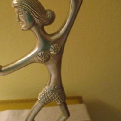 Art Nouveau Metal Figure Candle Holder  - F