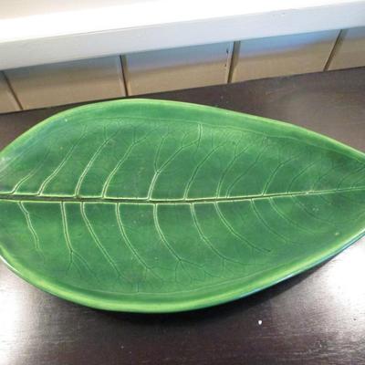 Handmade Lucinda Pottery Leaf  Signed - G