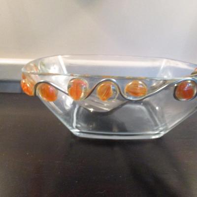 Bedazzled Glass Bowl & Cutlery - G