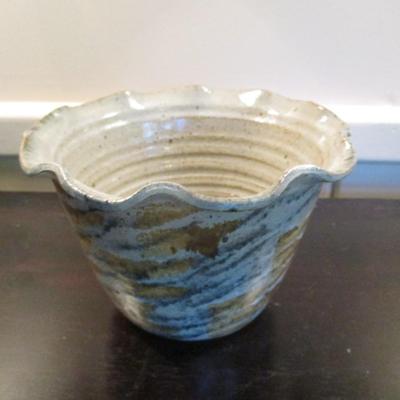 Handmade Glazed Pottery Bowl from Little Mountain Pottery- Approx 6 1/2