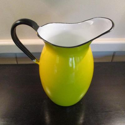 Japanese Made Enamel Pitcher - Approx 8