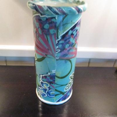 Handmade Pottery Vase Signed by Artist (G)- Approx 11