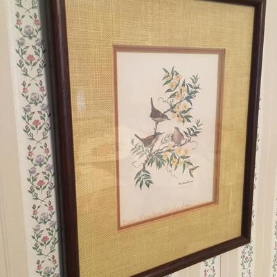 Anne Worsham Richardson 'Carolina Wren with Yellow Jessamine' Framed Print Birds