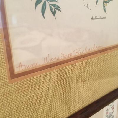Anne Worsham Richardson 'Carolina Wren with Yellow Jessamine' Framed Print Birds