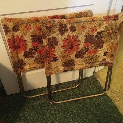 Vintage fiberglass tv tray tables