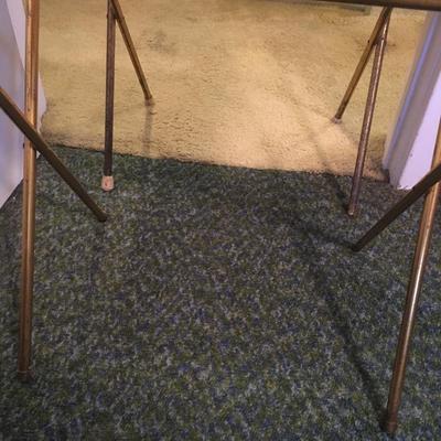 Vintage fiberglass tv tray tables