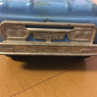 Buddy L Truck Riding Academy Horse Hauler Turquoise blue.