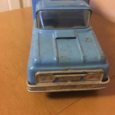 Buddy L Truck Riding Academy Horse Hauler Turquoise blue.