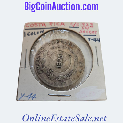 1923 Costa Rica 1 Colon c/s on 50 cent y-44