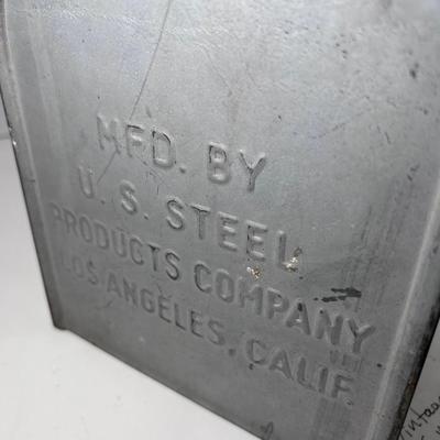 U.S, Steel metal Mailbox with flag