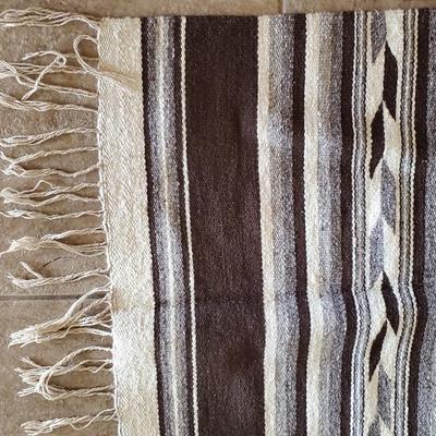 Beautiful Grey & White Serape