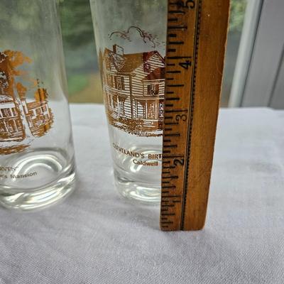 6 vintage New Jersey Souvenir Glasses Princeton, Morven, Morristown, Rutgers