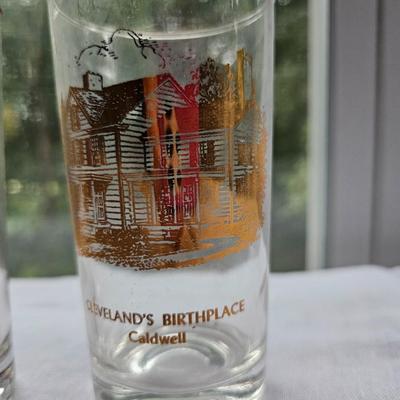 6 vintage New Jersey Souvenir Glasses Princeton, Morven, Morristown, Rutgers