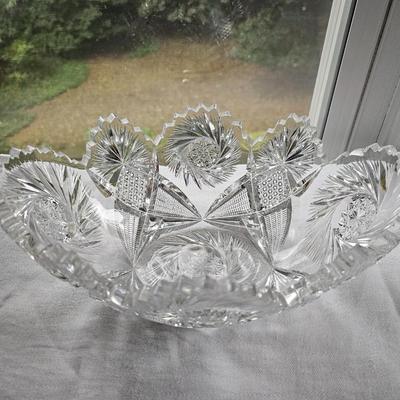 American Brilliant Crystal serving Bowl